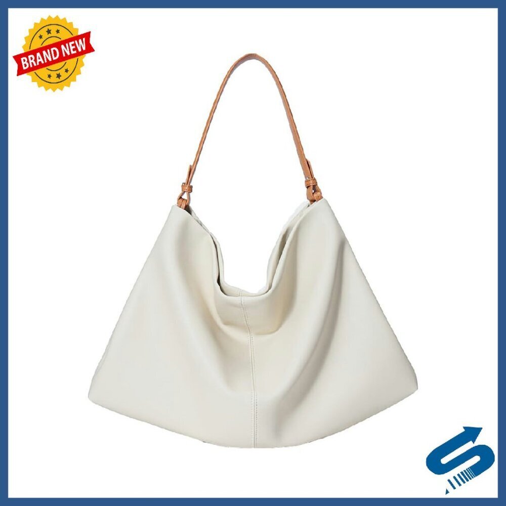 Premium Soft Leather Tote Bag Hobo Shoulder Purse for Everyday Work